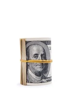 Dollars on white background 스톡 사진