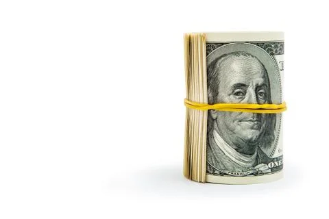 Dollars on white background Stock Photos