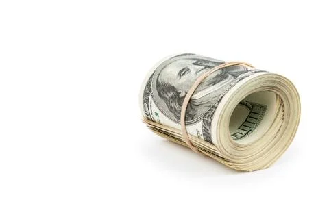 Dollars on white background Stock Photos
