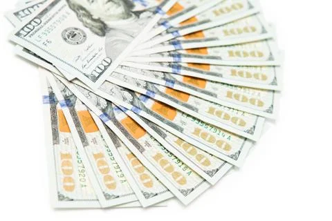 Dollars on white background 스톡 사진