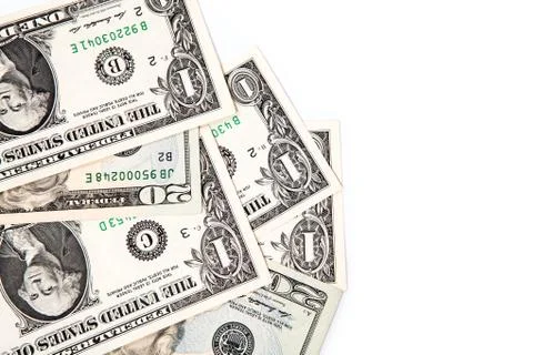 Dollars on white background Stock-Fotos