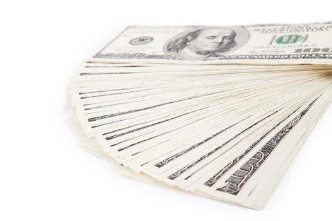 Dollars on white background Stock-Fotos