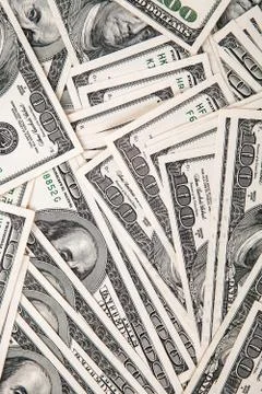 Dollars on white background Stock Photos