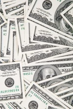 Dollars on white background Stock-Fotos