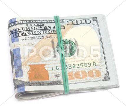 Dollars on white Stock Photos