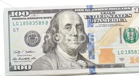 Dollars on white Stock Photos