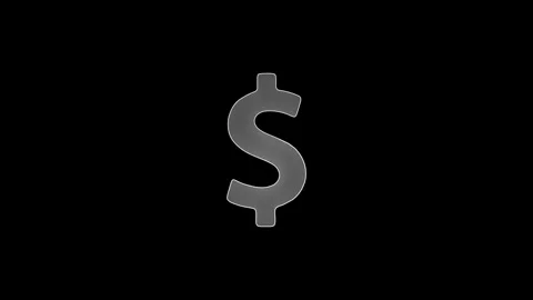 Doller icon neon glowing red color animation and red circle on black backgr.. Stock Footage 299567629