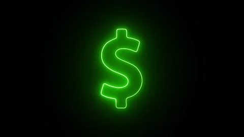 Doller mark symbol icon animation video Stock Footage 305298963