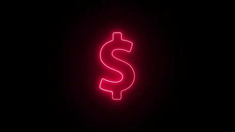 Doller mark symbol icon animation video Stock Footage 305298988