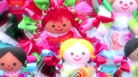 Dolls in Market Stock Footage 10727498