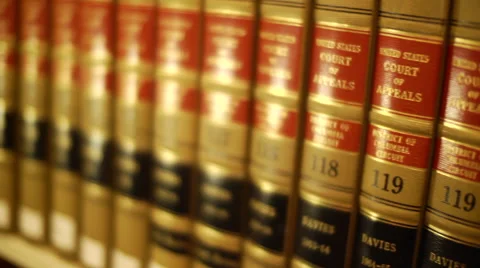 Dolly Across Court of Appeals Volumes Stock Footage