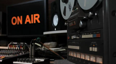 DOLLY ON AIR CONTROL ROOM Stock Footage 33087085