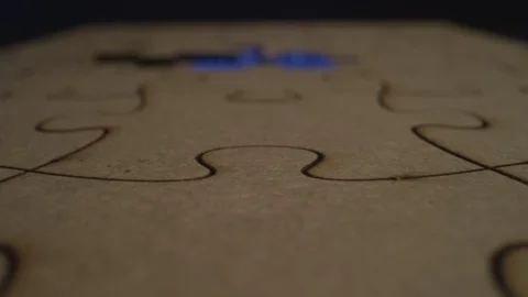 Dolly approach of missing puzzle piece Stock Footage 129338319