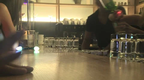 Dolly on a bar Video stock 8577588