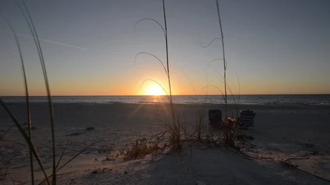 Dolly beach sunset Stock Footage 97134210