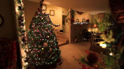 DOLLY INTO CHRISTMAS TREE Stock Footage 1012999