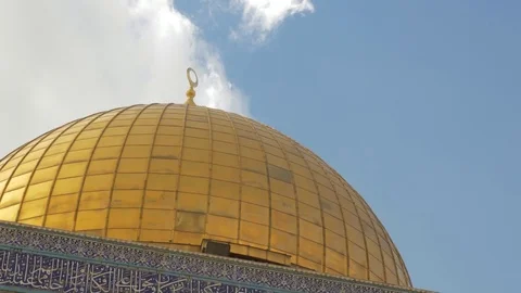Dolly Close Up of the Dome of the Rock Stock Footage 82677011