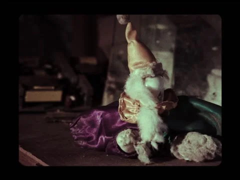 Dolly Clown Stop Motion Animation Spinning Vintage 4:3 Stock Footage 324877786
