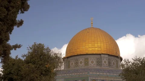 Dolly In on the Dome of the Rock Video stock 82676087