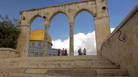 Dolly in on the Dome of the Rock Video stock 82676550