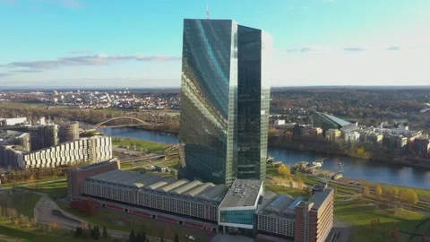 Dolly Flight through and Panorama at Frankfurt am Main, Germany Stock Footage 297991713