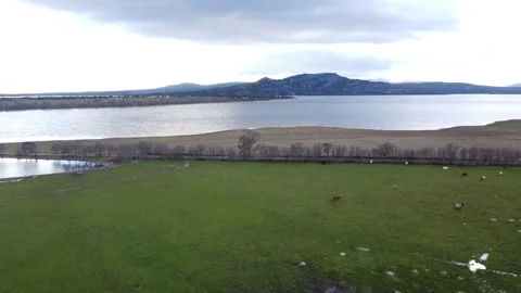 Dolly in - flying to the lake Stock Footage 158547526