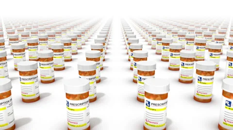 Dolly forward over many Pill Bottles to none Stock Footage 30764786