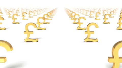 Dolly forward over many Pound Symbols to none Stock Footage 40402402