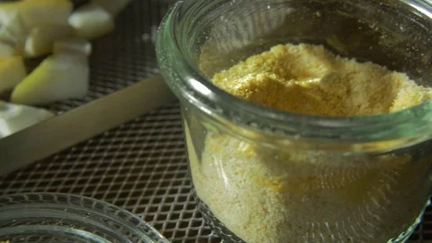 Dolly of ground lemon skins Stock Footage 73577845