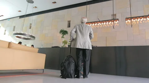 Dolly in hotel lobby Stock-Footage 1095007