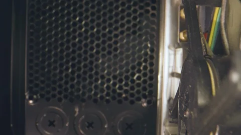 Dolly from inside of a computer case, pa... | Stock Video | Pond5
