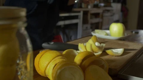 Dolly of lemon skins Stock Footage 73577031