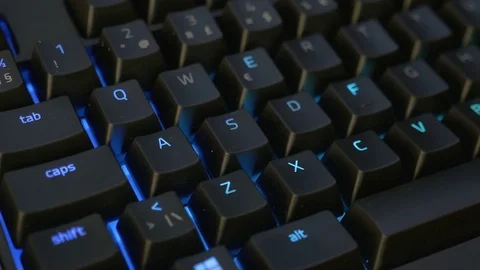Dolly movement along keyboard Stock Footage 81594649