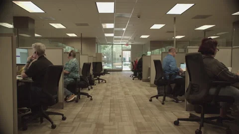 DOLLY IN-OFFICE SETTING Stock Footage 215296258