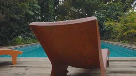 Dolly out at the pool Stock Footage 151895073