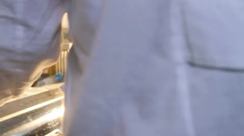 Dolly of a person working in a lab (1) Video stock 10678766
