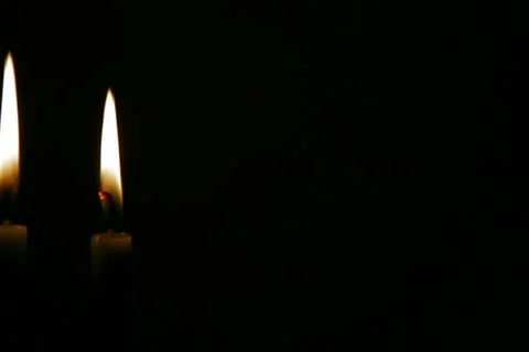 DOLLY: Seven Burning Candles Stock Footage