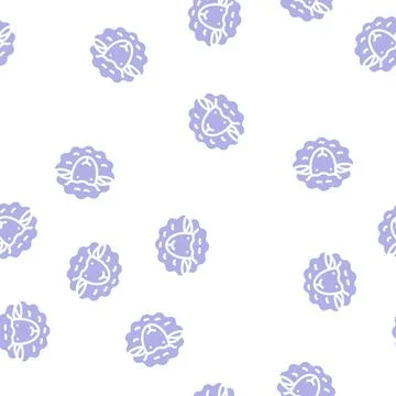 Dolly sheep clone glyph vector seamless pattern Stock Illustration