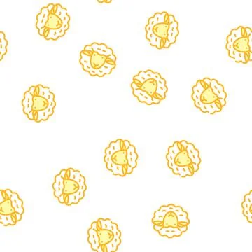 Dolly sheep clone vector seamless pattern Stock Illustration