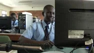 Dolly Shot Of African Students Study At Computer Lab Of School-Education Africa Stock Footage
