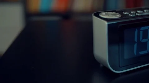 Dolly shot of alarm clock Stock Footage 76430857