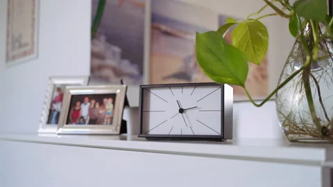 Dolly shot of an alarm clock Stock Footage 238459339