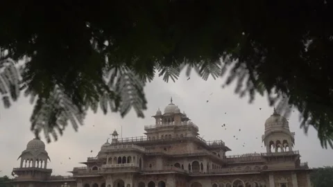 Dolly in Shot of Albert Hall Museum, Jaipur, India Stock Footage 311656992