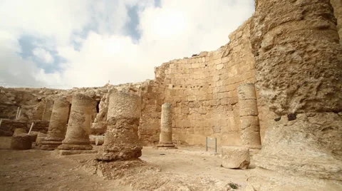 Dolly Shot Of Ancient Roman Columns Stock Footage 36626053