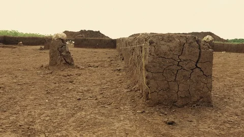 Dolly shot of archaeological dig Stock Footage 114474031