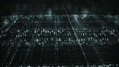 Dolly shot of binary code grid seamless loop technology animation 4k (4096x2304) Stock Footage 82729054