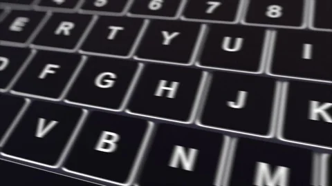 Dolly shot of black computer keyboard and glowing improve key. Conceptual 4K 動画素材 72658412
