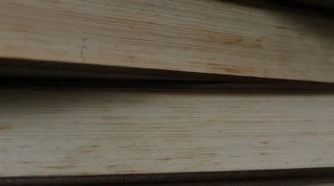 Dolly Shot Of Book Stack - Vertical Slider Shot Stock Footage 48983806