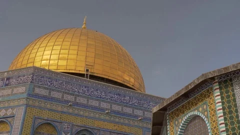 Dolly Shot of the Dome of the Rock Stock Footage 82677291