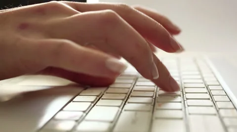 Dolly shot of executive working on laptop Stock Footage 34345466